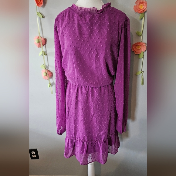 NWT City Chic Dobby Tiered Mini Dress Plus Size 22W - Picture 1 of 10